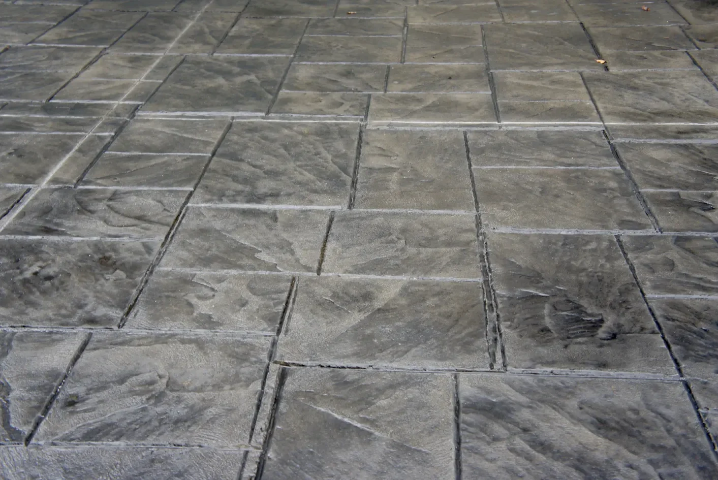 Stamped concrete design